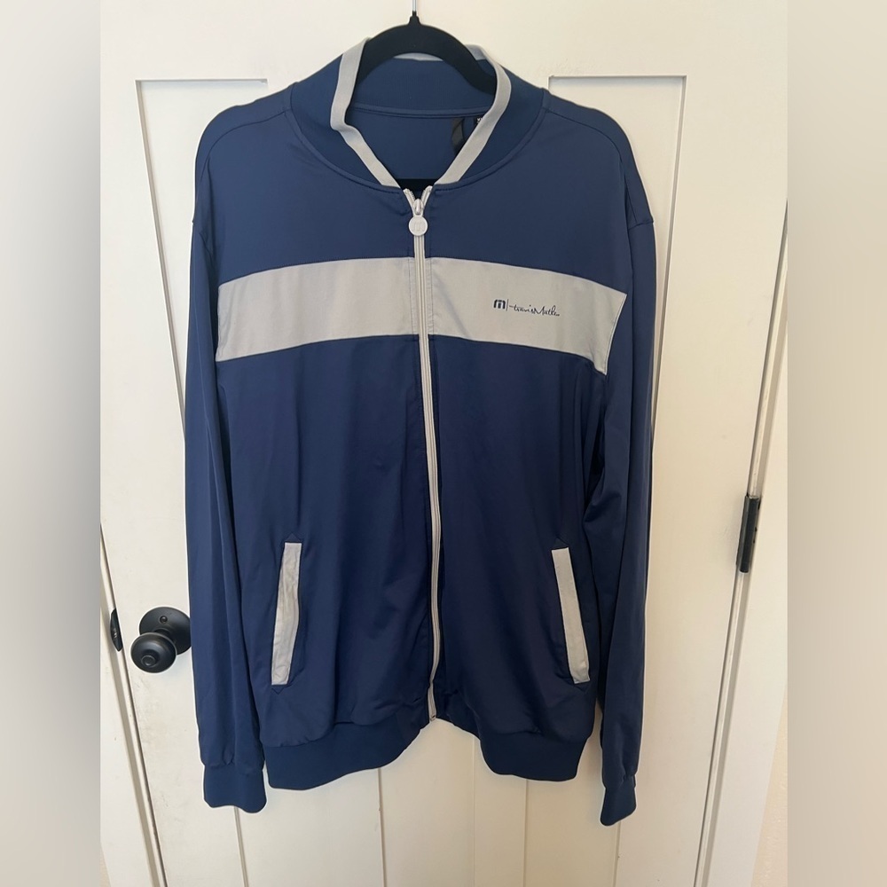 Travis Mathew Mens XL Full Zip Heavyweight Golf Jacket Track Elastic Waist